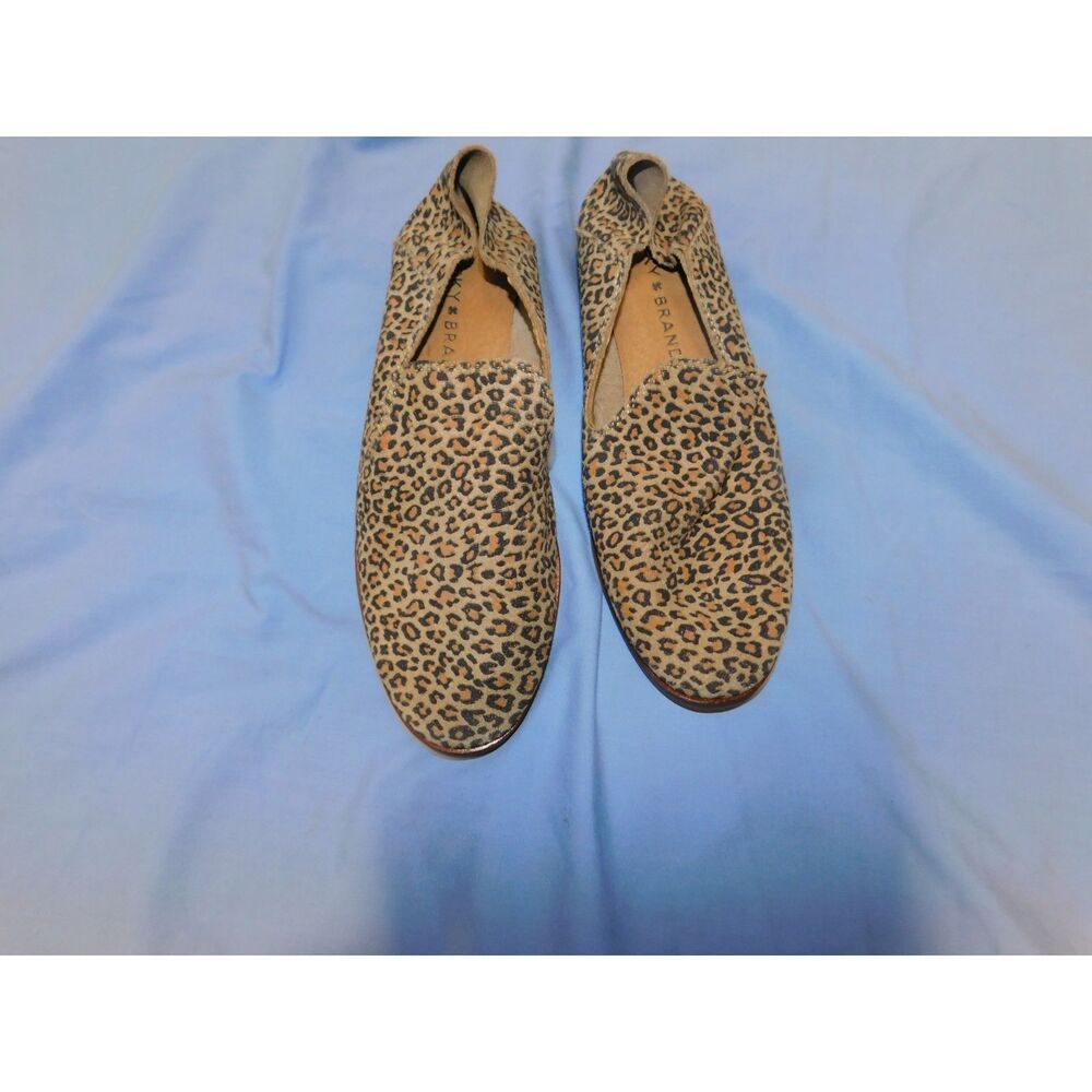 Lucky Brand Girls Leopard Print Shoes 5.5 Soft Material made small